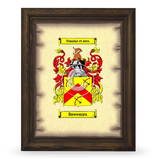 Bawemyn Coat of Arms Framed - Brown