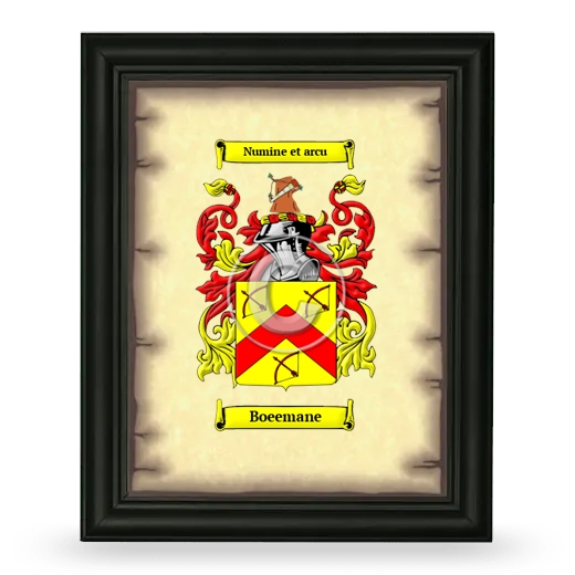Boeemane Coat of Arms Framed - Black