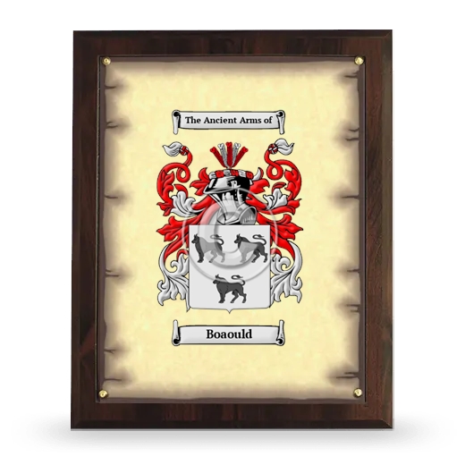 Boaould Coat of Arms Plaque