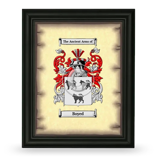 Boyed Coat of Arms Framed - Black