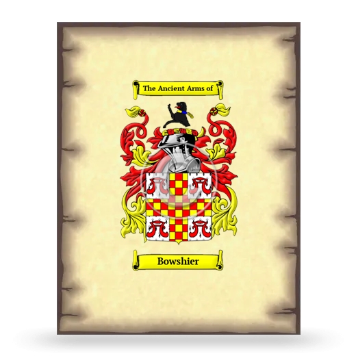 Bowshier Coat of Arms Print