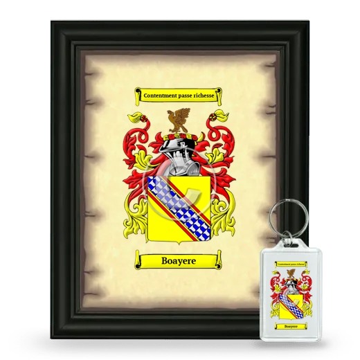 Boayere Framed Coat of Arms and Keychain - Black