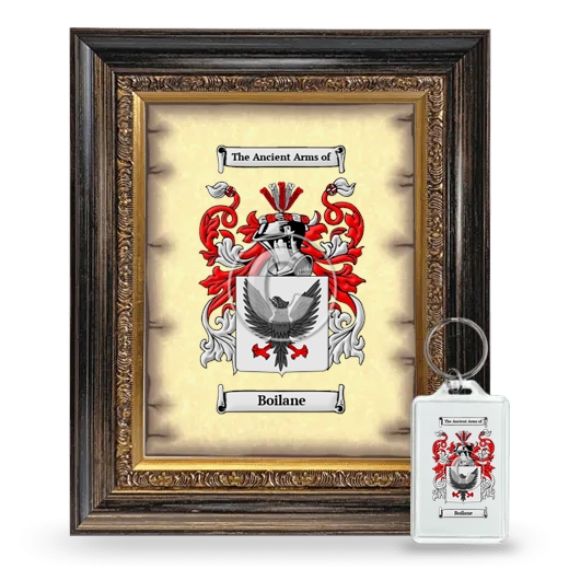 Boilane Framed Coat of Arms and Keychain - Heirloom