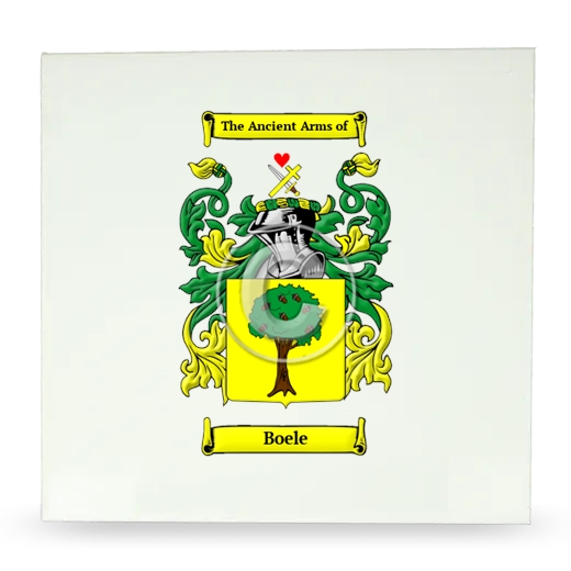 Boele Large Ceramic Tile with Coat of Arms