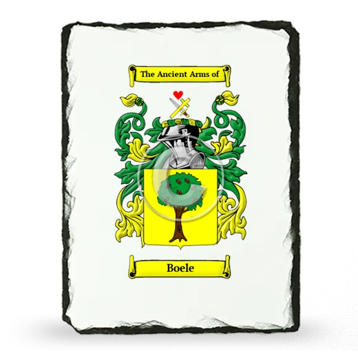 Boele Coat of Arms Slate