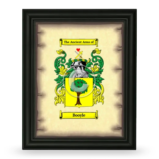 Booyle Coat of Arms Framed - Black