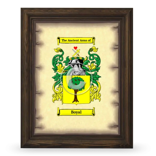 Boyal Coat of Arms Framed - Brown