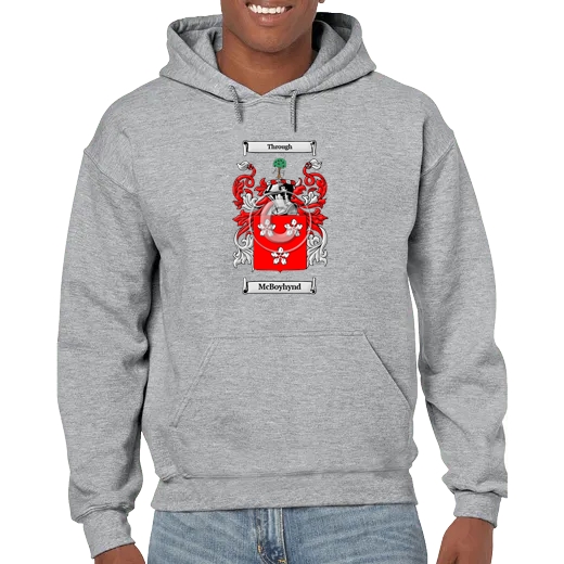 McBoyhynd Grey Unisex Coat of Arms Hooded Sweatshirt