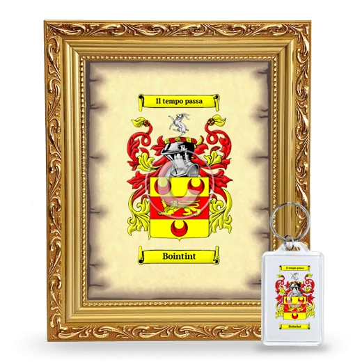 Bointint Framed Coat of Arms and Keychain - Gold