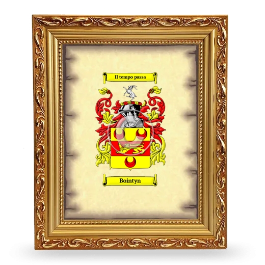 Bointyn Coat of Arms Framed - Gold