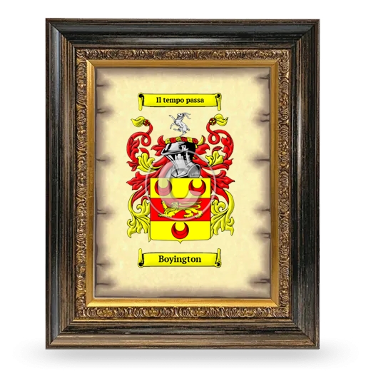 Boyington Coat of Arms Framed - Heirloom