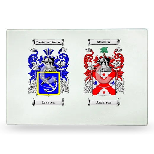 Double Coat of Arms Glass Cutting Board