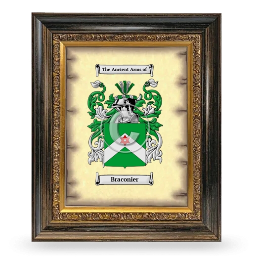 Braconier Coat of Arms Framed - Heirloom