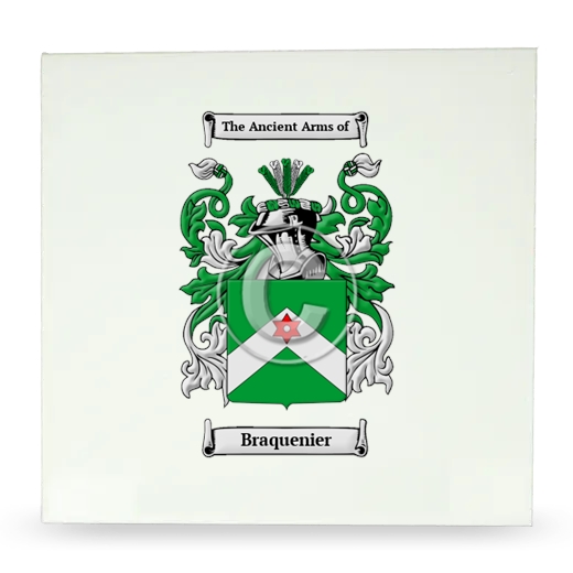 Braquenier Large Ceramic Tile with Coat of Arms