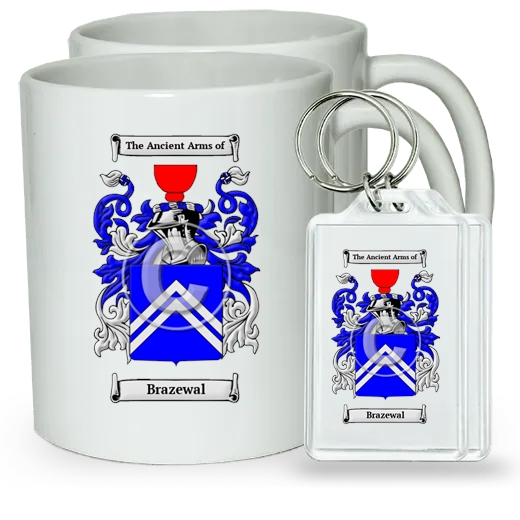 Brazewal Pair of Coffee Mugs and Pair of Keychains