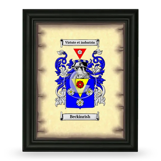 Beckinrish Coat of Arms Framed - Black