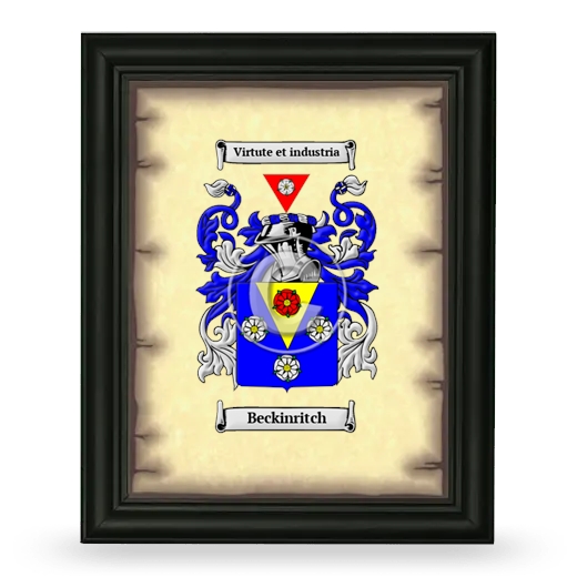 Beckinritch Coat of Arms Framed - Black