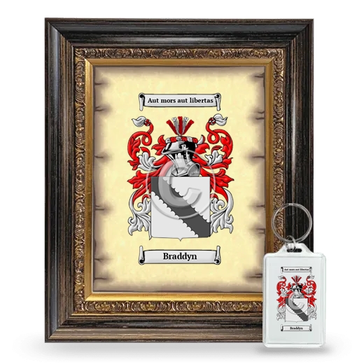 Braddyn Framed Coat of Arms and Keychain - Heirloom
