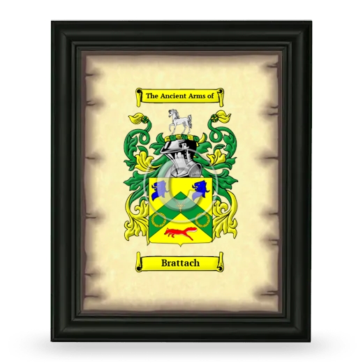 Brattach Coat of Arms Framed - Black