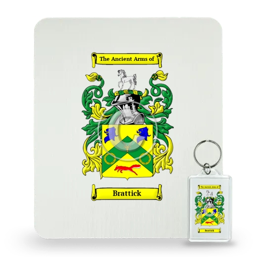 Brattick Mouse Pad and Keychain Combo Package