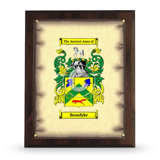 Broadyke Coat of Arms Plaque