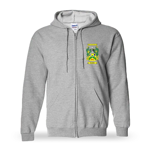 Broadyke Unisex Coat of Arms Zip Sweatshirt