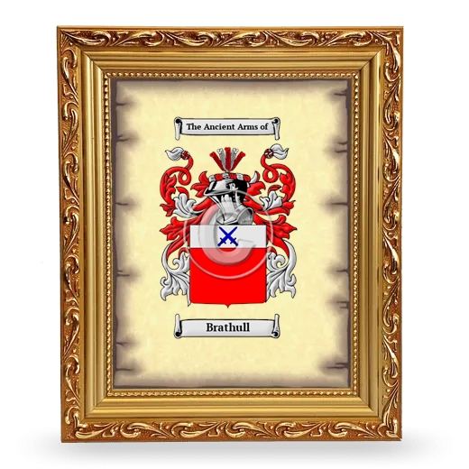 Brathull Coat of Arms Framed - Gold