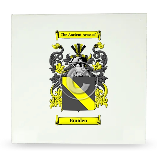Braiden Large Ceramic Tile with Coat of Arms
