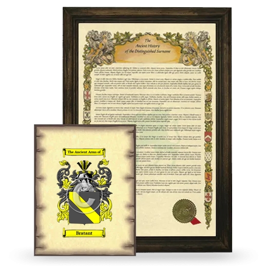 Bratant Framed History and Coat of Arms Print - Brown