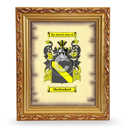 Macbradynd Coat of Arms Framed - Gold