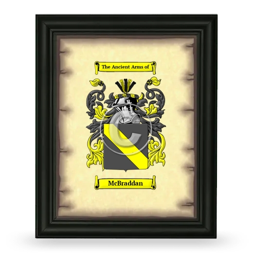 McBraddan Coat of Arms Framed - Black