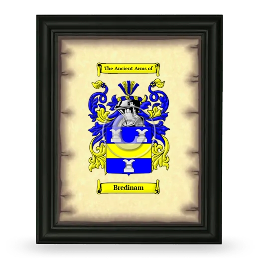 Bredinam Coat of Arms Framed - Black