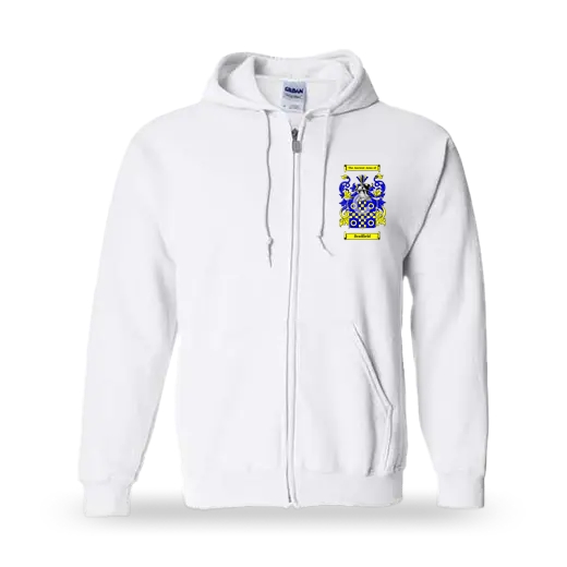 Bradfield Unisex Coat of Arms Zip Sweatshirt - White