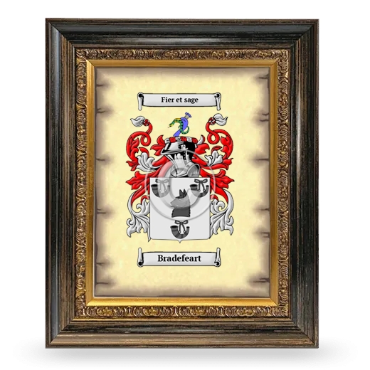 Bradefeart Coat of Arms Framed - Heirloom