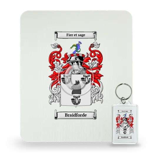 Braidforde Mouse Pad and Keychain Combo Package