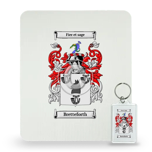 Bretteforth Mouse Pad and Keychain Combo Package