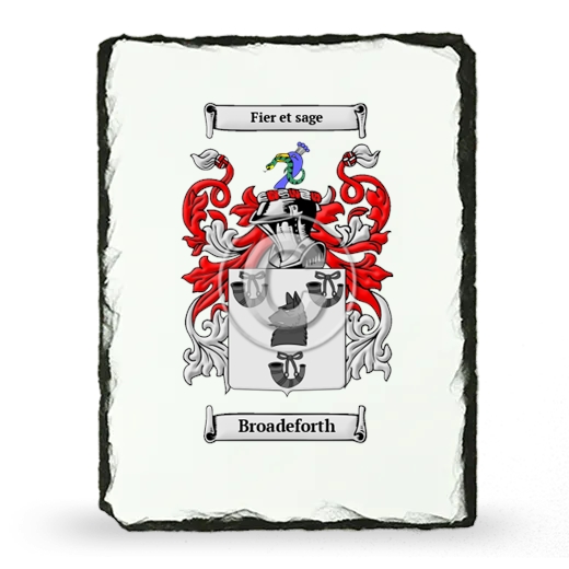 Broadeforth Coat of Arms Slate