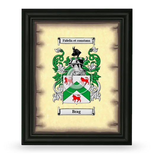 Brag Coat of Arms Framed - Black