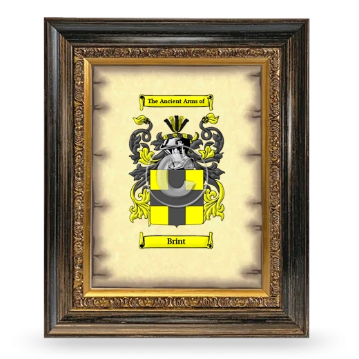 Brint Coat of Arms Framed - Heirloom