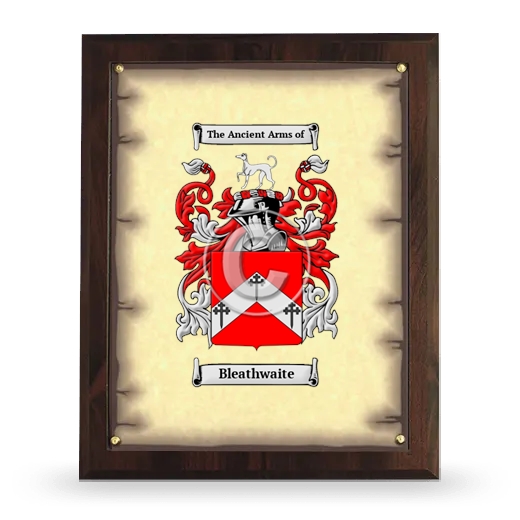 Bleathwaite Coat of Arms Plaque