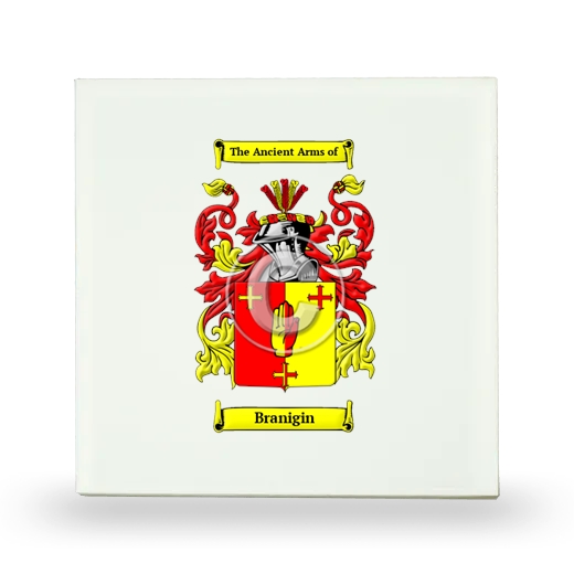 Branigin Small Ceramic Tile with Coat of Arms