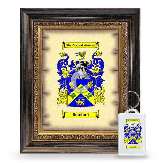Branford Framed Coat of Arms and Keychain - Heirloom