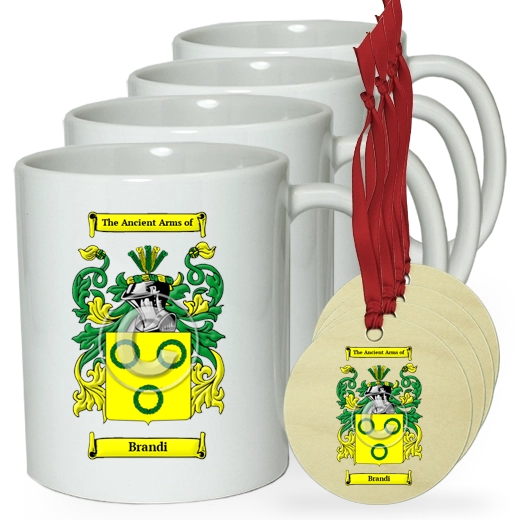 Brandi Set of 4 Classic Mugs and Ornaments