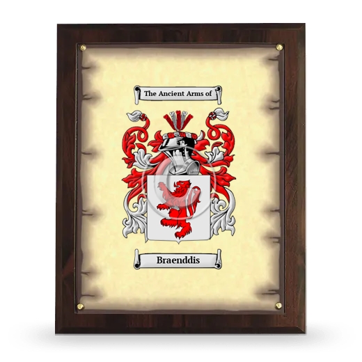 Braenddis Coat of Arms Plaque
