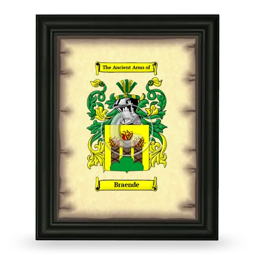 Braende Coat of Arms Framed - Black