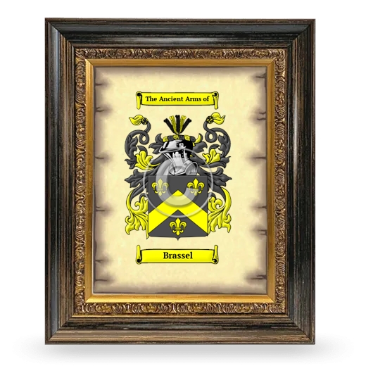 Brassel Coat of Arms Framed - Heirloom