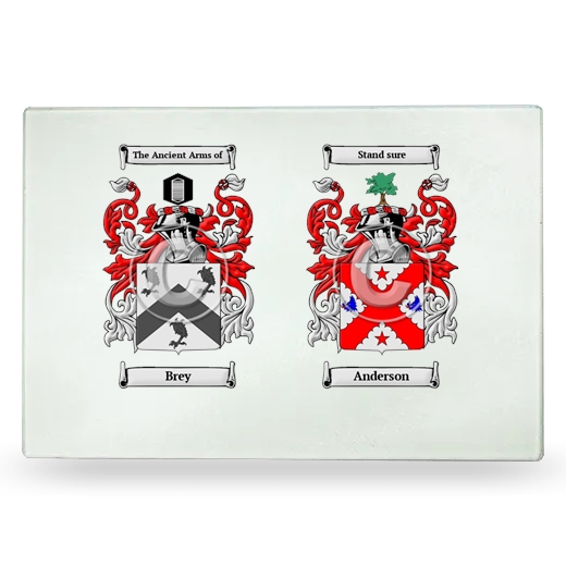 Double Coat of Arms Glass Cutting Board