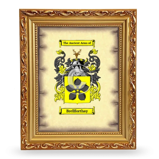 Brellforthay Coat of Arms Framed - Gold