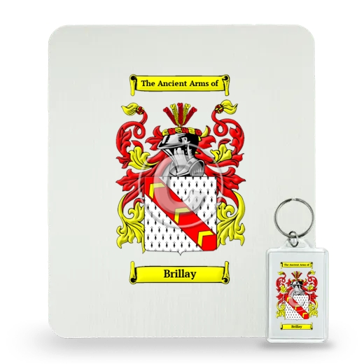 Brillay Mouse Pad and Keychain Combo Package