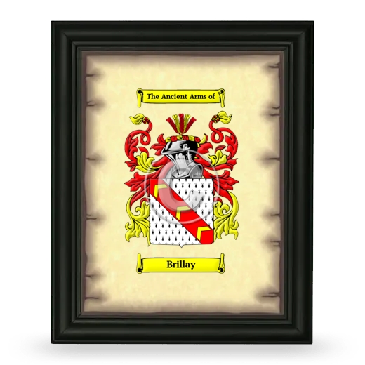 Brillay Coat of Arms Framed - Black